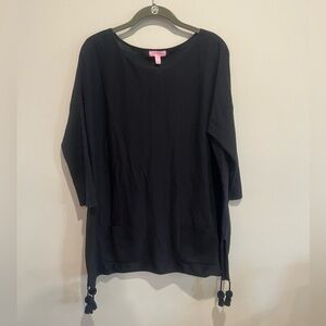 Lilly Pulitzer Sweater Pullover Elba
Tunic Tassel Navy Blue Knit size M